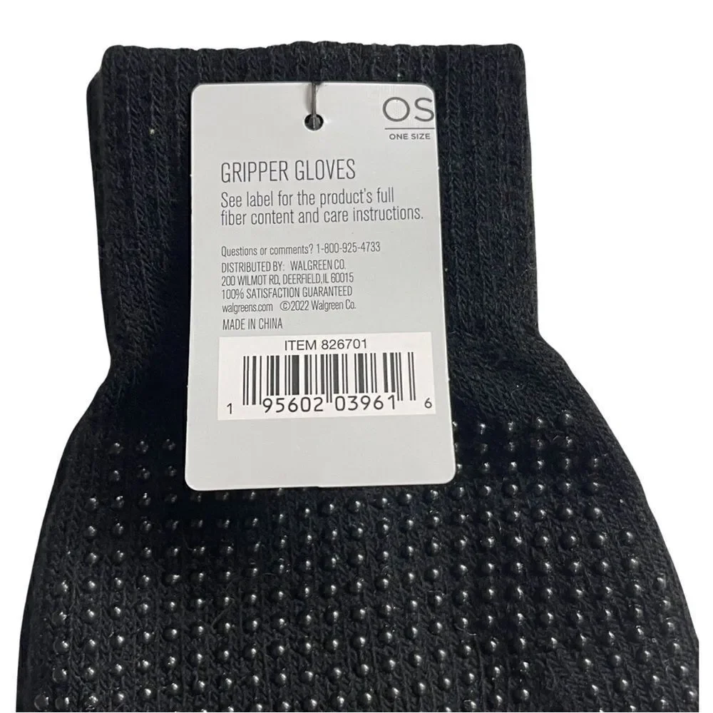 West Loop Women’s Black Gripper Knit Gloves OSFM - NWT